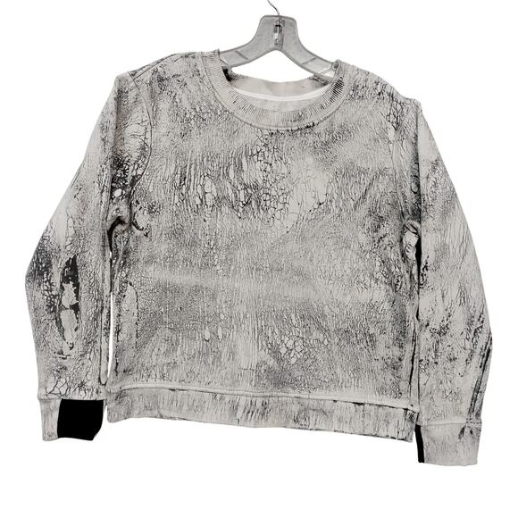 AIKO Galileo Marble Sweatshirt Size XS Gray Crewneck Long Sleeve - Picture 4 of 6
